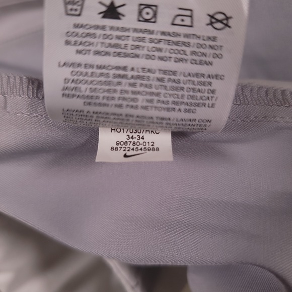 Nike Golf‎ Dri Fit Pants Mens 34x34 Light Gray Performance Stretch - Picture 10 of 13
